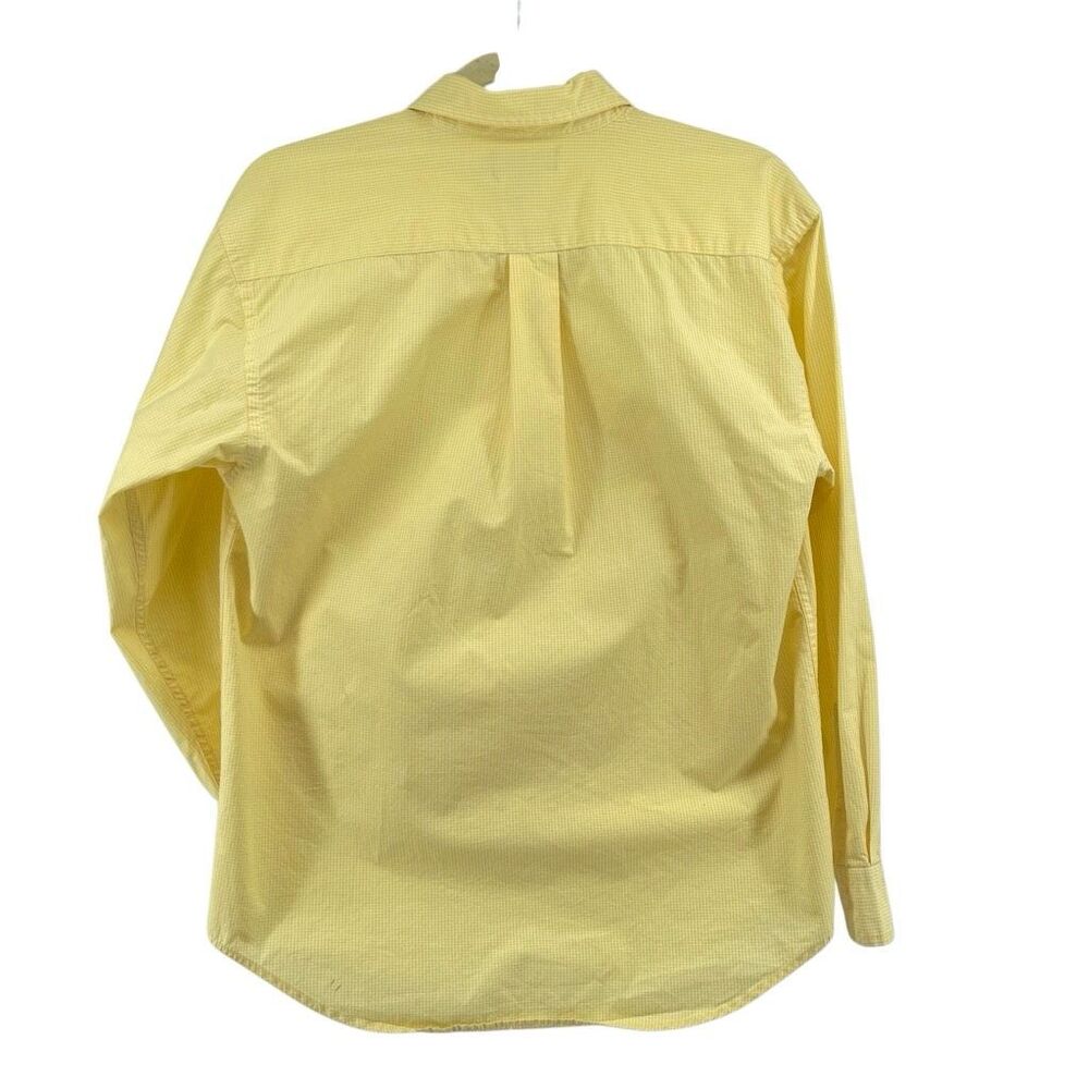Polo Ralph Lauren Men’s Yellow Gingham Button Down Oxford Shirt Pony Logo Large - Picture 8 of 10